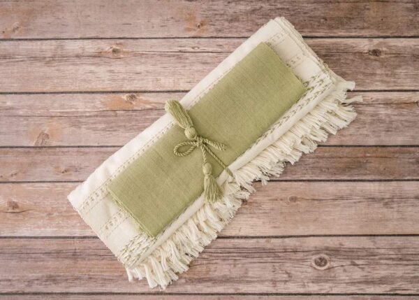 Maya Green Cotton Rectangular Placemats - Set of 6