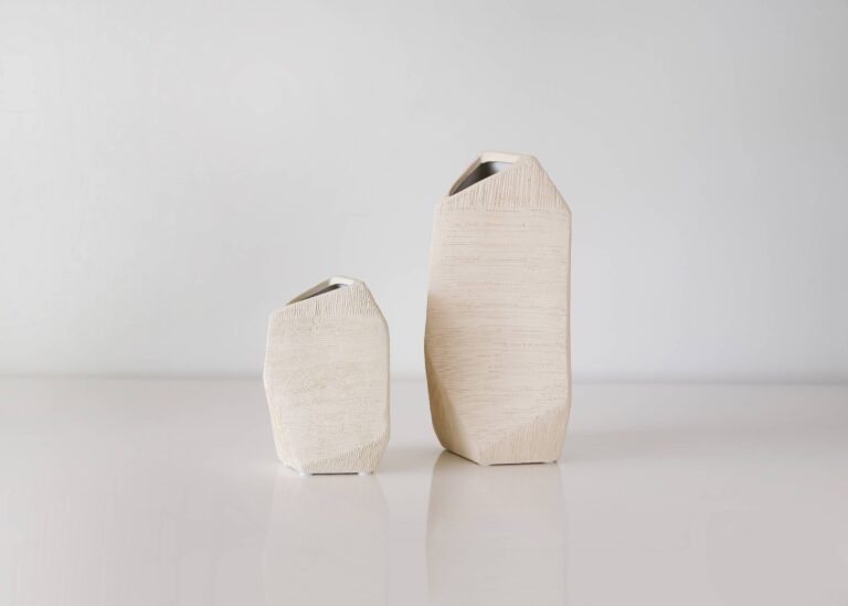 Duo Handcrafted Ceramic Vase - Set of 2