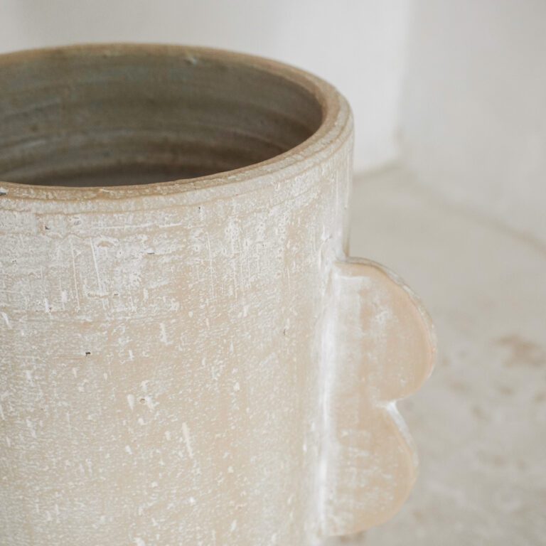 Cement handcrafted ceramic vase